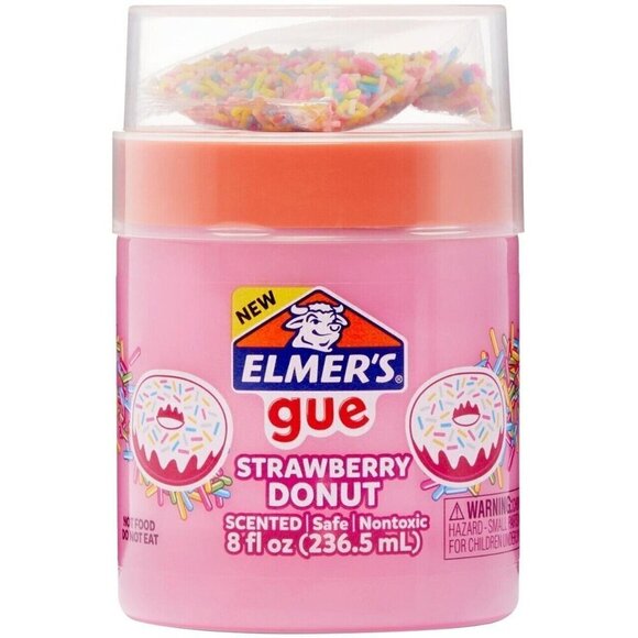 4pk ELMER'S Gue 8oz Strawberry Donut Scented Safe Non-Toxic PRE-MADE SLIME NIP - Picture 2 of 6